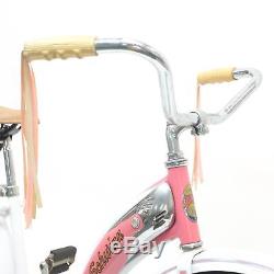 USED Vintage 1949 Schwinn Chicago Starlet 20 Girls' Cruiser Bicycle White/Pink