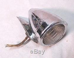 VINTAGE 1930s DELTA SILVER RAY BICYCLE LIGHT PRE WAR GLASS EMBOSSED LENS SCHWINN