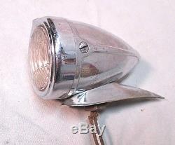 VINTAGE 1930s DELTA SILVER RAY BICYCLE LIGHT PRE WAR GLASS EMBOSSED LENS SCHWINN