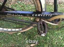 VINTAGE 1962 SCHWINN CORVETTE BICYCLE WithA 2SPD KICKBACK REAR HUB BOYS 26 GOOD