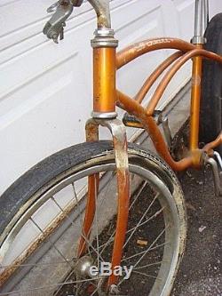 VINTAGE 1964 Schwinn stingray 20 inch bike bicycle missing chain guard as is