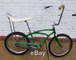 VINTAGE 1965 SCHWINN LIME stingray bicycle bike Krate 1964 antique muscle