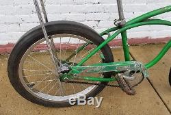VINTAGE 1965 SCHWINN LIME stingray bicycle bike Krate 1964 antique muscle