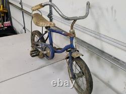 VINTAGE Barn Find SCHWINN LIL TIGER Convertible BICYCLE BLUE ORIGINAL