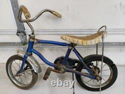 VINTAGE Barn Find SCHWINN LIL TIGER Convertible BICYCLE BLUE ORIGINAL