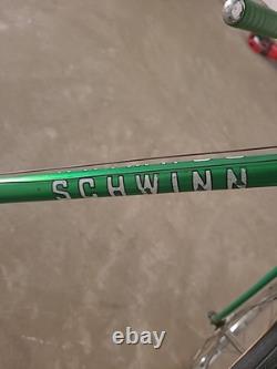 VINTAGE Green November 1976 SCHWINN VARSITY 10 SPEED 22 Inch Frame LM502122