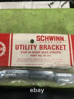 VINTAGE NOS SCHWINN KRATE TOOL BAG # 00 041 and ULTITY MOUNTING BRACKET # 00 042