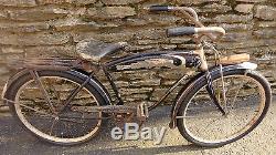 VINTAGE PREWAR 1940 SCHWINN ACE BALLOON TIRE TANK BICYCLE
