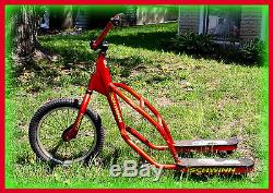 Vintage Rare Schwinn Red Gladiator Fs 2-foot 3-wheel Scooter Bike Model #161379