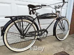 VINTAGE SCHWINN 1938 C MODEL LIBERTY TANK BICYCLE ORIGINAL PAINT