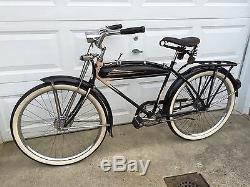 VINTAGE SCHWINN 1938 C MODEL LIBERTY TANK BICYCLE ORIGINAL PAINT