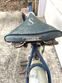 VINTAGE SCHWINN PRE WAR BICYCLE, OLD ANTIQUE 1930s EARLY 40s BIKE