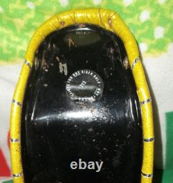 VINTAGE SCHWINN STINGRAY YELLOW With SILVER INLAY BICYCLE BANANA SEAT 18 LONG