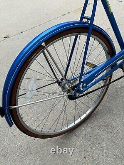 VINTAGE Schwinn Collegiate Bicycle 1984 Mens 26 Blue 3 Speed Mint Condition