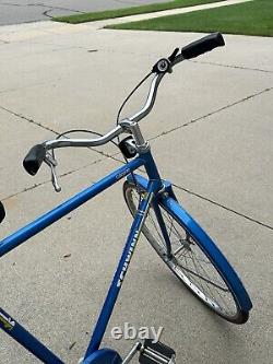 VINTAGE Schwinn Collegiate Bicycle 1984 Mens 26 Blue 3 Speed Mint Condition