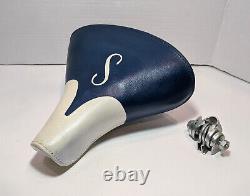 VINTAGE Schwinn S Seat, Two Tone Monogram Saddle, Mesinger (RARE CONDITION!)