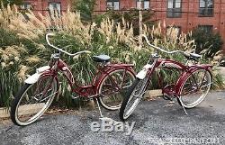 VINTAGE postwar SCHWINN DX 26 mens & ladies BALLOON TIRE bicycles-Matching Set