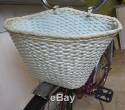VINTAGE schwinn 20 inch girls hollywood purple bike with vintage basket