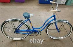 VTG 1963 Schwinn American Men's 26 Bicycle Radiant Blue All Original Barn Find