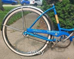 VTG 1963 Schwinn American Men's 26 Bicycle Radiant Blue All Original Barn Find