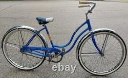 VTG 1963 Schwinn American Men's 26 Bicycle Radiant Blue All Original Barn Find