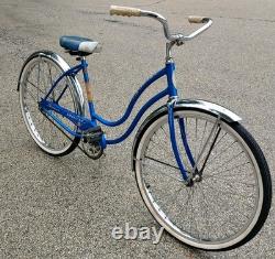 VTG 1963 Schwinn American Men's 26 Bicycle Radiant Blue All Original Barn Find