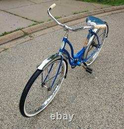 VTG 1963 Schwinn American Men's 26 Bicycle Radiant Blue All Original Barn Find