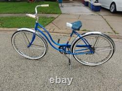 VTG 1963 Schwinn American Men's 26 Bicycle Radiant Blue All Original Barn Find