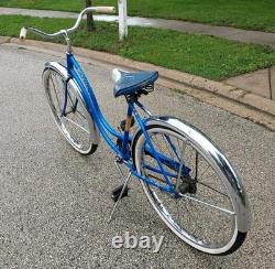 VTG 1963 Schwinn American Men's 26 Bicycle Radiant Blue All Original Barn Find