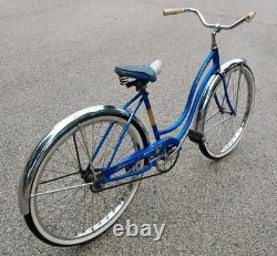 VTG 1963 Schwinn American Men's 26 Bicycle Radiant Blue All Original Barn Find