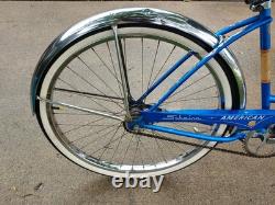 VTG 1963 Schwinn American Men's 26 Bicycle Radiant Blue All Original Barn Find