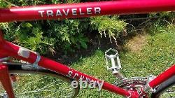 VTG 26 SCHWINN TRAVELER 10 SPEED MEN'S Lightweight BICYCLE IN RED 1970's