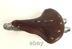 VTG Leather Hairpin SADDLE Schwinn, Others Cruiser High Wheel Bike Seat Springer