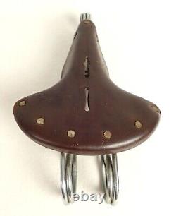 VTG Leather Hairpin SADDLE Schwinn, Others Cruiser High Wheel Bike Seat Springer