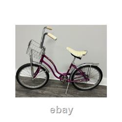 VTG Schwinn Lil Chik Girls Banana Seat Bicycle Purple High Rise Handlebars