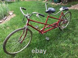 Very rare Vintage 26in Schwinn Twin Deluxe Tandem Bicycle Red