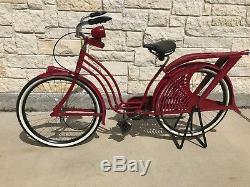 Vintage 1935 Elgin Skylark Ladies Balloon Tire Tank Rack Bicycle