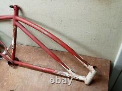 Vintage 1935 prewar Schwinn double diamond Mead Ranger mens Bicycle frame & Fork
