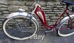 Vintage 1936 Prewar Schwinn Hudson Womens Balloon Tire Bicycle