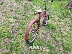 Vintage 1939 Prewar Schwinn Cycle truck Delivery Bicycle Balloon Tire Basket 39
