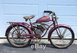 Vintage 1940/50s Schwinn Whizzer Motorbike J Model Factory Drum Brake BARN FIND