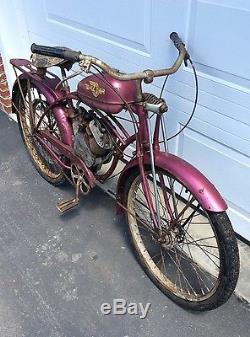 Vintage 1940/50s Schwinn Whizzer Motorbike J Model Factory Drum Brake BARN FIND