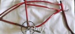 Vintage 1940 Prewar Schwinn DX Bike FRAME Fat Tire Klunker Cruiser Bicycle 26