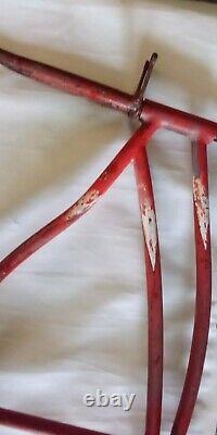 Vintage 1940 Prewar Schwinn DX Bike FRAME Fat Tire Klunker Cruiser Bicycle 26