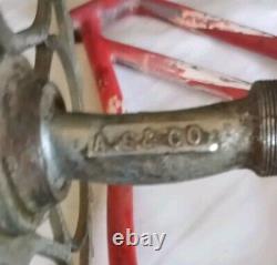 Vintage 1940 Prewar Schwinn DX Bike FRAME Fat Tire Klunker Cruiser Bicycle 26