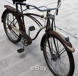 Vintage 1940's schwinn autocycle bike