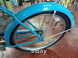 Vintage 1941 Schwinn Balloon Tire Bicycle Tall Frame Complete