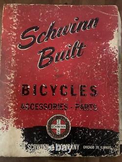 Vintage 1949 SCHWINN Bicycles + Accessories + Parts Catalog. Phantom, Etc. (NJ)