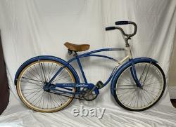 Vintage 1949 Schwinn Spitfire 26 Men's Cruiser Bicycle Blue Chicago C-Serial