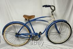 Vintage 1949 Schwinn Spitfire 26 Men's Cruiser Bicycle Blue Chicago C-Serial